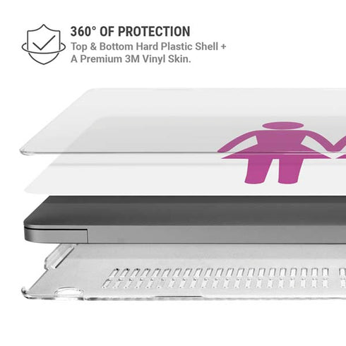 Pink Pride MacBook Pro 14in (2021-24) Case plus Skin